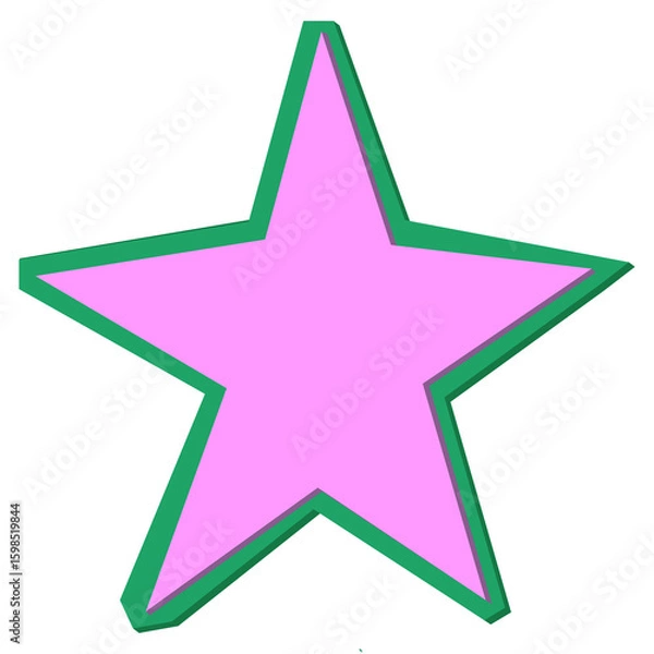 Obraz Star cutouts collage paper