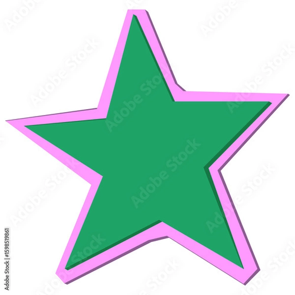 Obraz Star cutouts collage paper