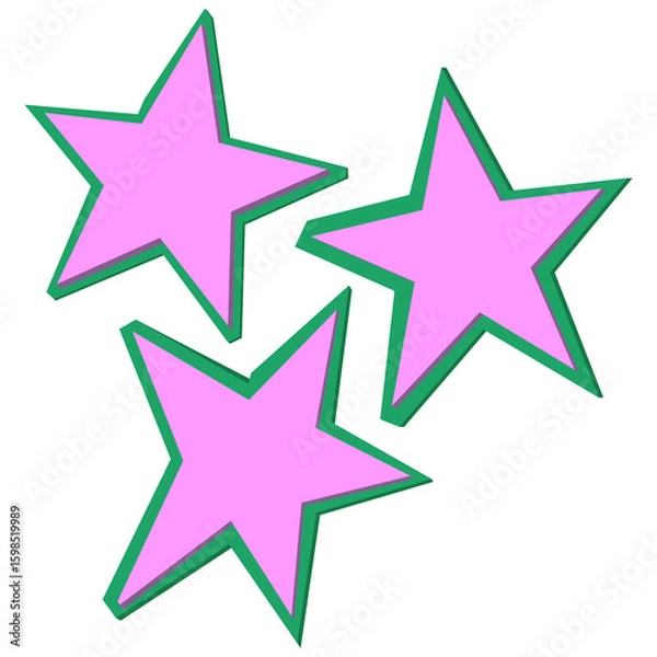 Obraz Star cutouts collage paper