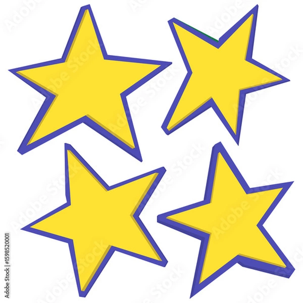 Obraz Star cutouts collage paper