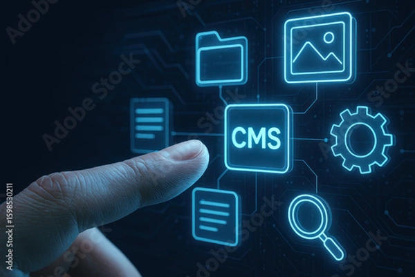 Obraz CMS Concept Illustration