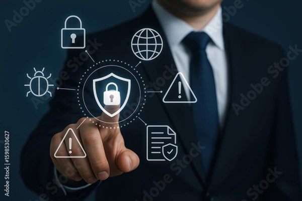 Fototapeta Cyber Security Illustration