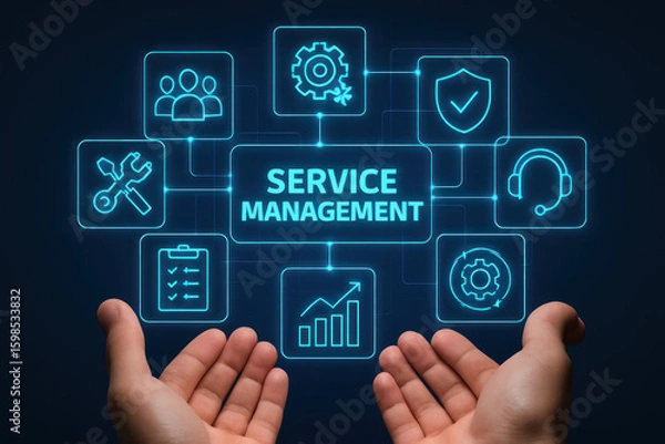 Obraz Service Management Illustration