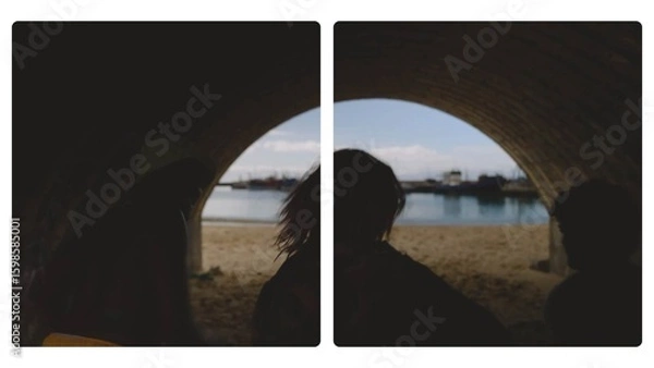 Fototapeta Split Screen Backgrounds with 5 Patterns