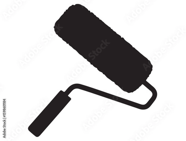 Fototapeta PAINT ROLLER SILHOUETTE