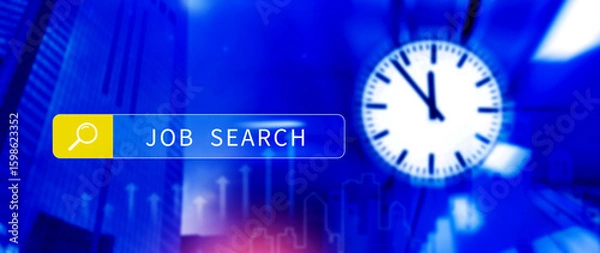 Fototapeta Job search concept, find your career, using looking at online website, Concept of career exploration and employment opportunity, Unemployed