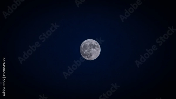 Obraz full moon over blue sky