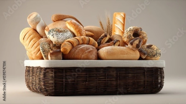 Obraz basket of bread