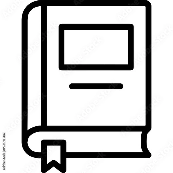 Fototapeta Textbook outline icon vector