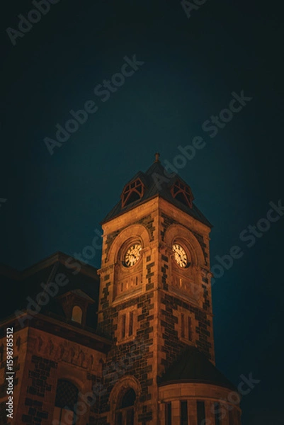 Fototapeta clock tower in the night
