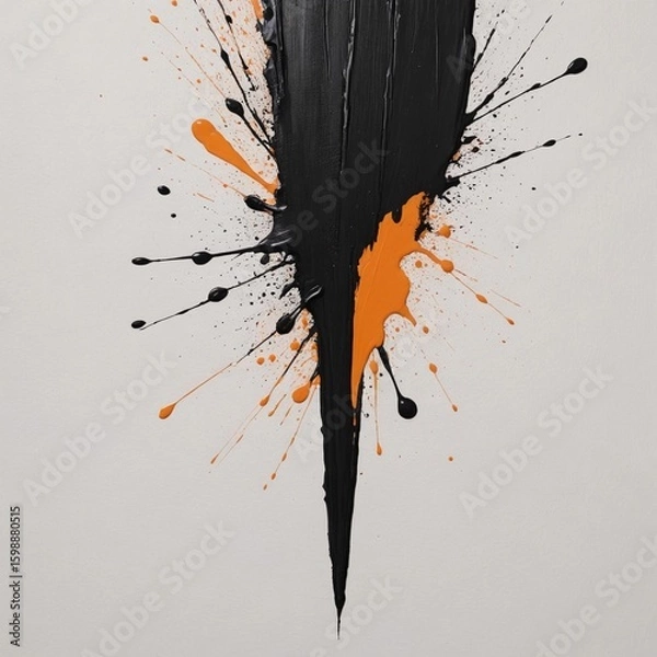 Fototapeta black ink splat