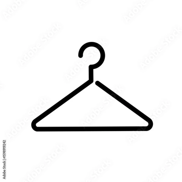 Fototapeta hanger isolated on white background. The hanger icon. Coat rack symbol. Flat Vector illustration 10 eps.