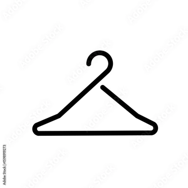 Fototapeta hanger isolated on white background. The hanger icon. Coat rack symbol. Flat Vector illustration 10 eps.