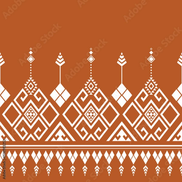 Fototapeta Geometric ethnic oriental seamless pattern