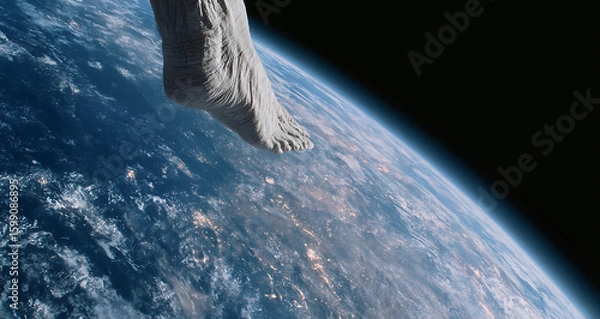 Obraz earth and moon