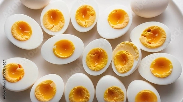 Fototapeta fried egg on a plate