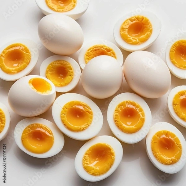 Fototapeta fried egg on a plate