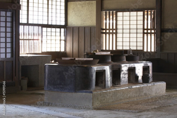 Fototapeta 日本家屋かまど