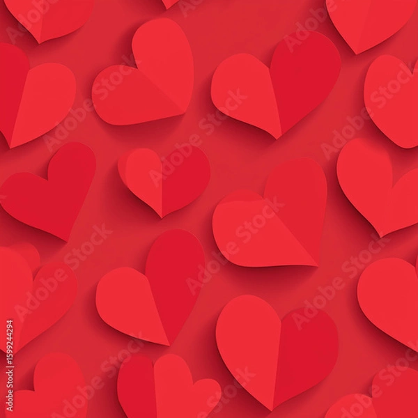 Fototapeta red heart background. Generative AI