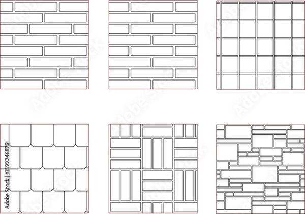 Fototapeta vector sketch illustration silhouette design background pattern line abstract modern minimalist