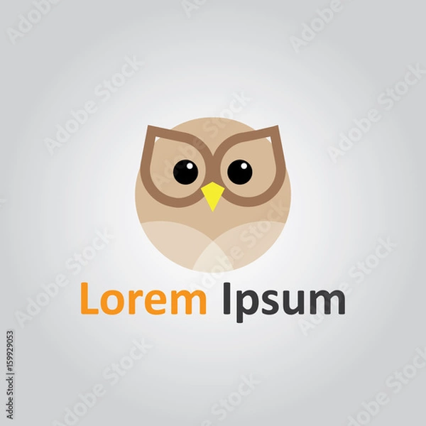 Fototapeta owl logo