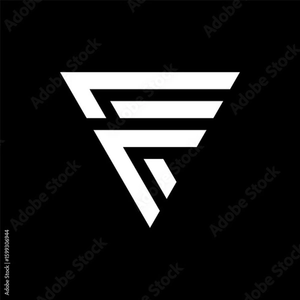Fototapeta Letter FF creative monogram logo