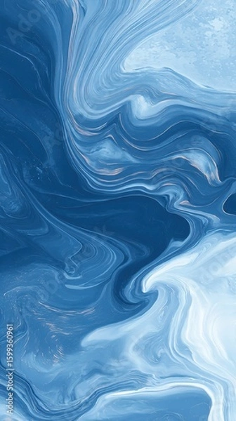 Fototapeta Abstract Blue Fluid Art Texture Background Design Element