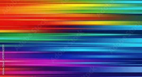 Obraz Abstract artwork featuring vibrant horizontal bands of blended, saturated colors, creating a dynamic visual effect.