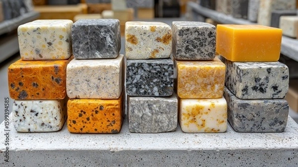 Fototapeta A Colorful Collection of Handmade Soaps