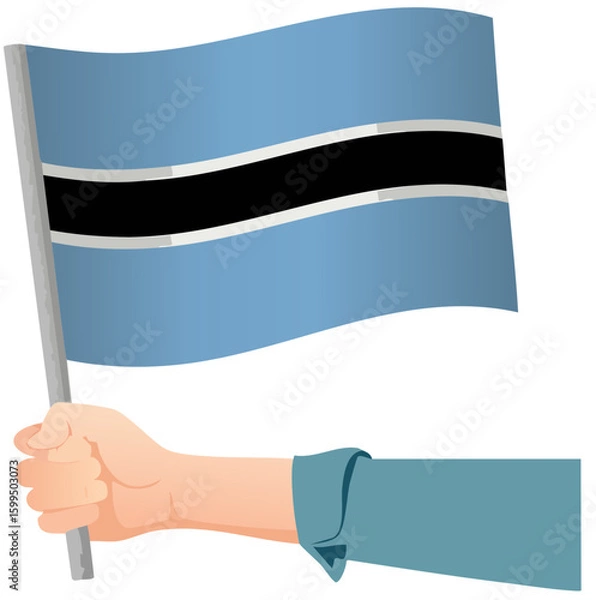 Obraz Republic of Botswana Flag Design

