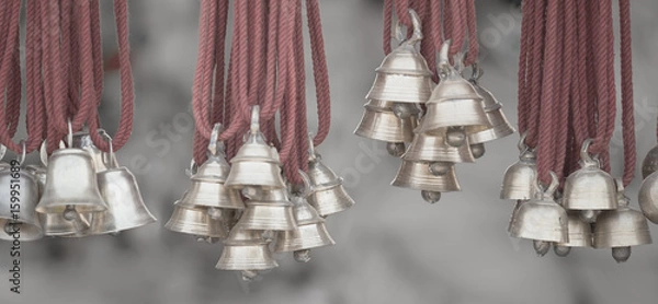 Obraz Camels bells for for sale at the open market. India