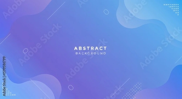 Fototapeta Minimalist Abstract Banner Background with Soft Gradients, Curved Shapes, and Dynamic Lines in Blue and Purple Tones – Clean Professional Layout for Corporate, Tech, or Digital Branding Use

