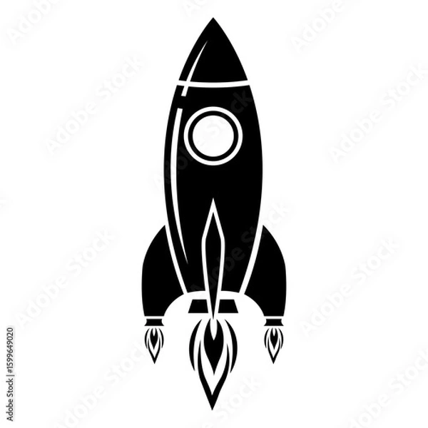 Obraz Space Shuttle, Spacecraft vector silhouette