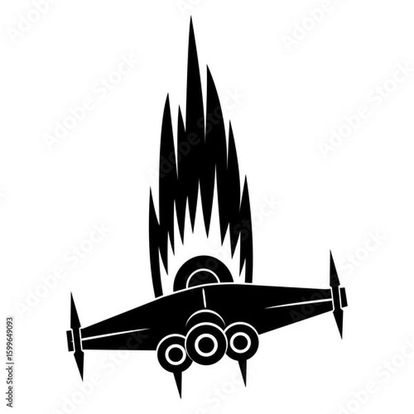 Obraz Space Shuttle, Spacecraft vector silhouette