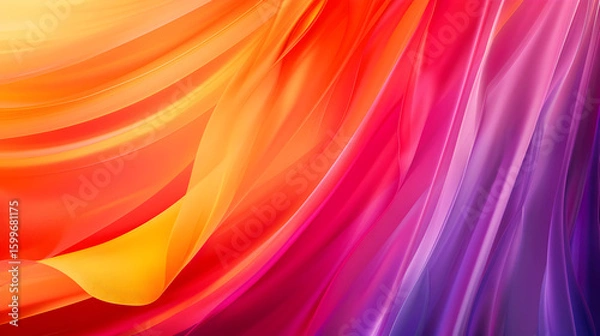 Fototapeta Vibrant Abstract Swirls: A Dynamic Display of Warm and Cool Colors Harmony Design