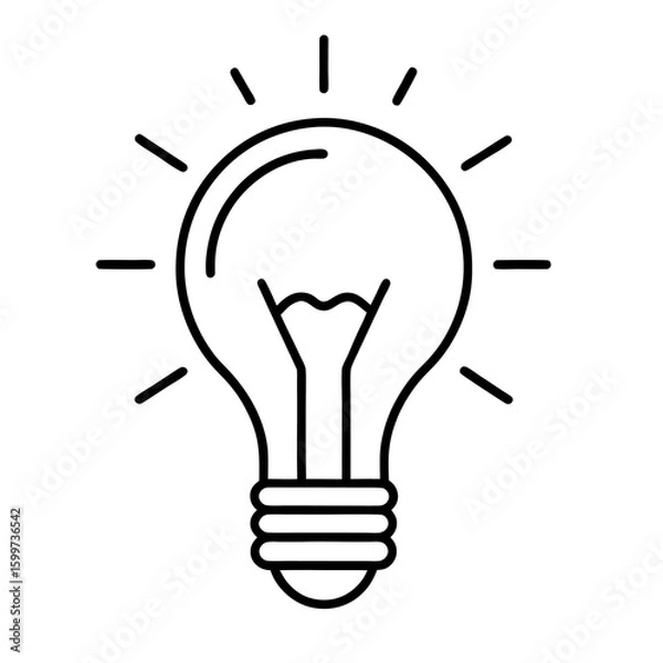 Obraz light bulb vector illustration