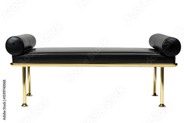 Fototapeta black leather sofa