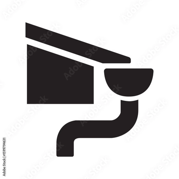 Obraz roof gutter icon 