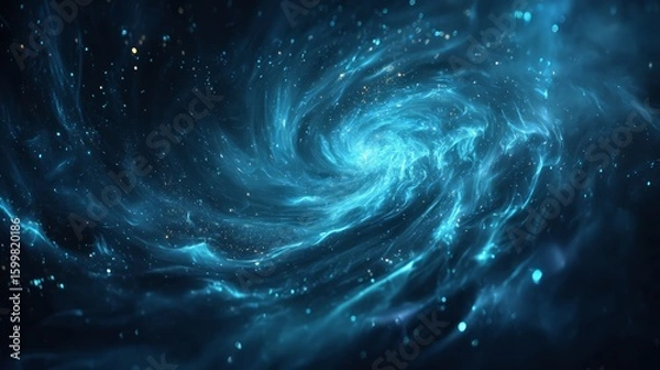 Fototapeta Abstract Glowing Spiral Galaxy Background