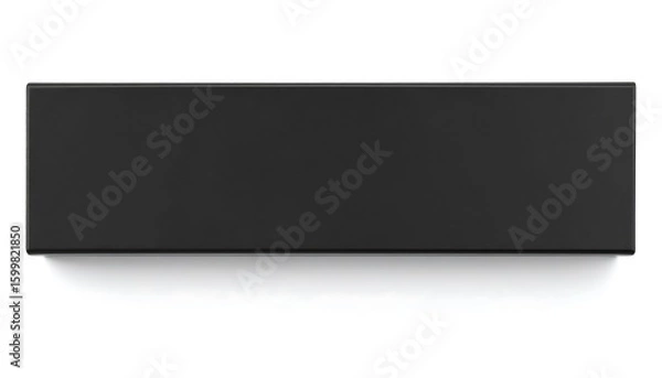 Fototapeta Black rectangular box, top view