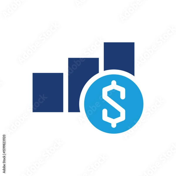 Fototapeta investment colored icon vector design good for web or mobile app