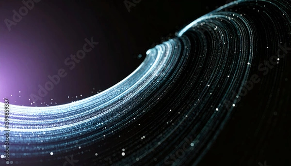 Fototapeta Abstract Light Trails with Swirl, and Dark.