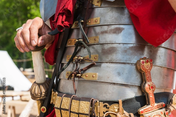 Fototapeta Details of Roman warrior body armor