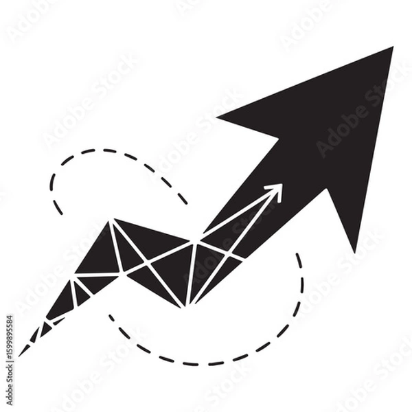 Obraz business graph on white background. vector illustration eps 10