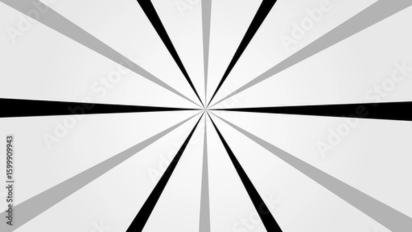 Fototapeta A Clean, Abstract Sunburst Design With Alternating Black And Gray Rays On A Light Radial Background. Ideal For Comic Effects, Vintage Themes, Pop Art, And Bold Digital Backdrops