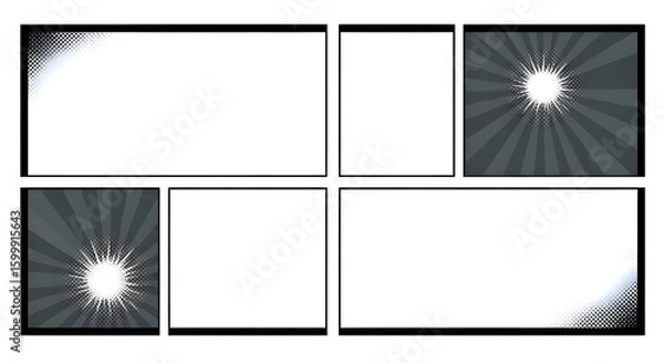 Obraz Comic Panel Layout 5