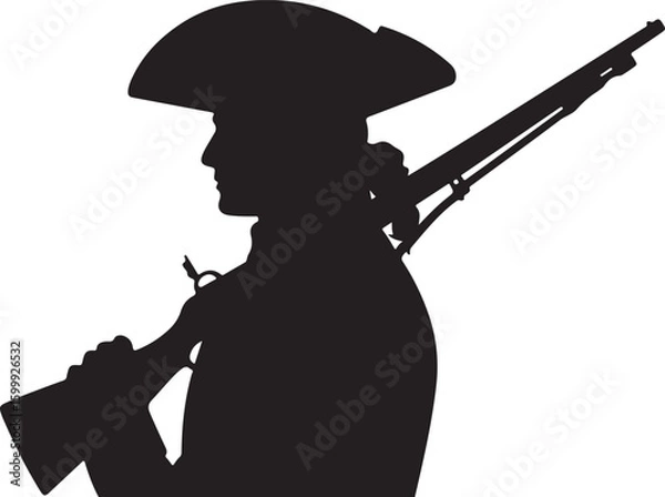 Obraz Colonial Soldier with Musket