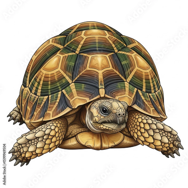 Obraz turtle on a white background