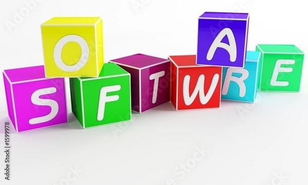 Fototapeta software cube