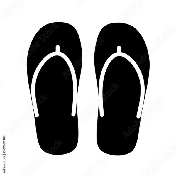 Obraz vector of a pair of flip flops with trendy design